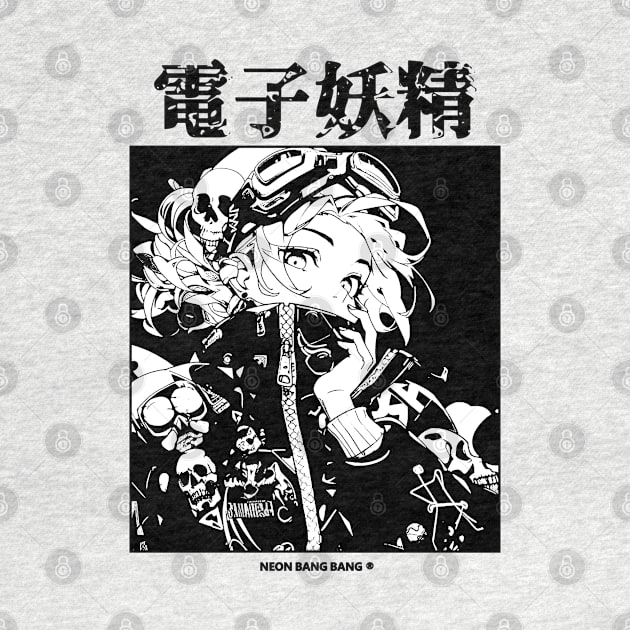 Japanese Streetwear Goth Grunge Anime Girl Manga Aesthetic by Neon Bang Bang